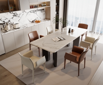 Modern Dining Table And Chairs-ID:676429393