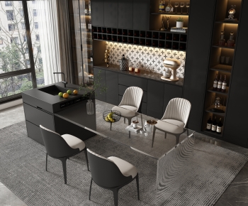 Modern Dining Table And Chairs-ID:565452102