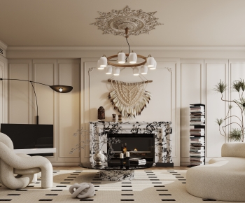 French Style A Living Room-ID:462698949