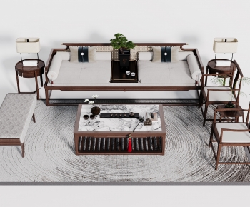 新中式沙发茶几组合-ID:725651987
