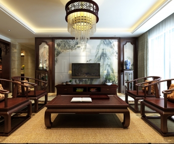 Chinese Style A Living Room-ID:101929907