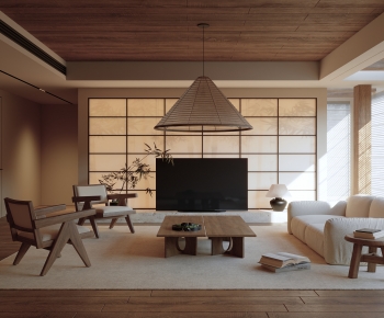 Wabi-sabi Style A Living Room-ID:709387063