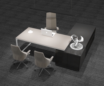 Modern Office Desk And Chair-ID:685899333