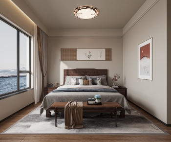 New Chinese Style Bedroom-ID:927098997