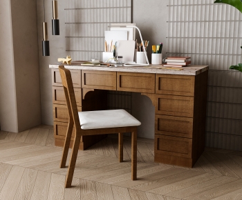Nordic Style Computer Desk And Chair-ID:436409001