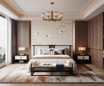 New Chinese Style Bedroom-ID:289514063