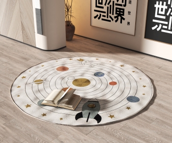 Modern Circular Carpet-ID:909996036