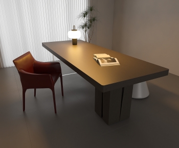 Modern Computer Desk And Chair-ID:369188078