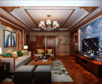 Chinese Style A Living Room-ID:788043985