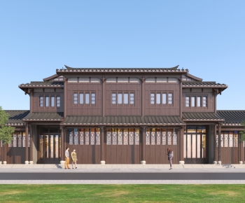 Chinese Style Ancient Architectural Buildings-ID:487308983