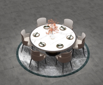 Modern Dining Table And Chairs-ID:737353097