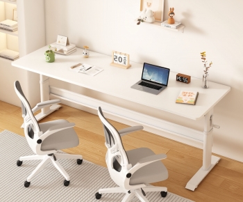 Modern Computer Desk And Chair-ID:740928897