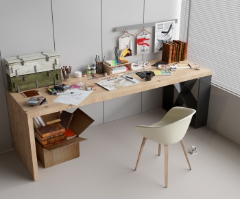 Modern Computer Desk And Chair-ID:912144908