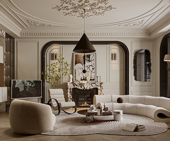 French Style A Living Room-ID:950870045