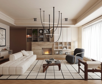 Wabi-sabi Style A Living Room-ID:822943936