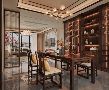 New Chinese Style Dining Room-ID:872395043