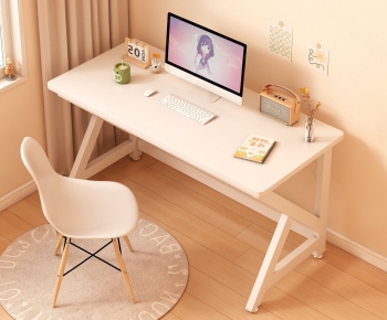 Modern Computer Desk And Chair-ID:592483045