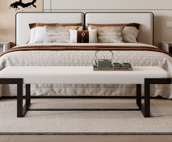 New Chinese Style Double Bed-ID:491941937
