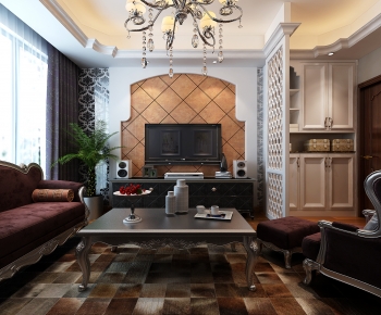 American Style A Living Room-ID:444019083