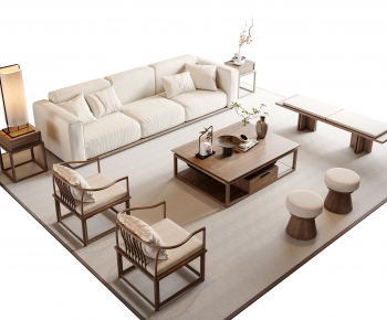 New Chinese Style Sofa Combination-ID:431155929