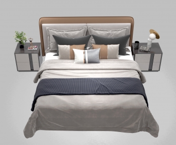 Modern Double Bed-ID:372720969