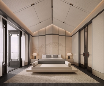 New Chinese Style Bedroom-ID:255475047