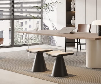 Modern Computer Desk And Chair-ID:503998046