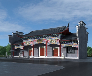 Chinese Style Ancient Architectural Buildings-ID:691535001