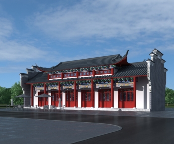 Chinese Style Ancient Architectural Buildings-ID:423132909