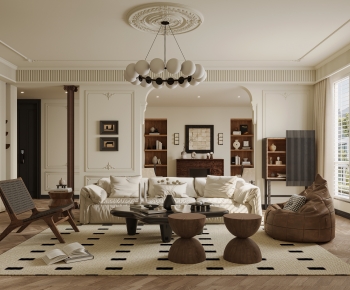 French Style A Living Room-ID:444648039