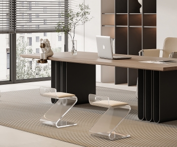 Modern Computer Desk And Chair-ID:213042976