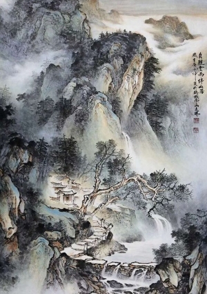 中式国画山水画-ID:5979014