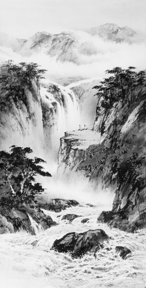 中式国画山水画-ID:519280912