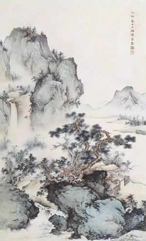 中式国画山水画-ID:5979023