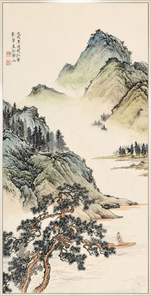 中式国画山水画-ID:5979029