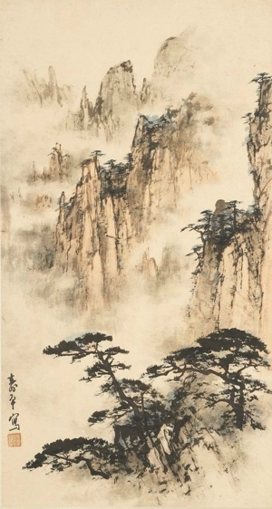 中式国画山水画-ID:5979033