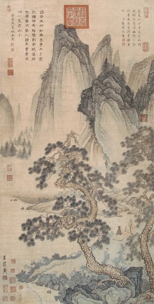 中式国画山水画-ID:5979036