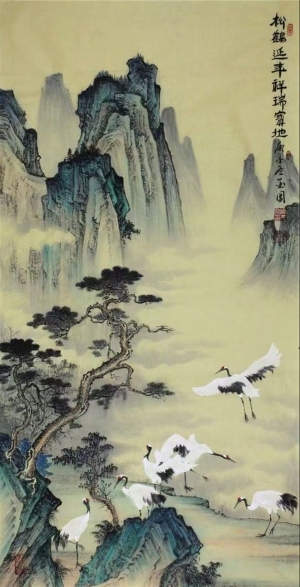 中式国画山水画-ID:5979044