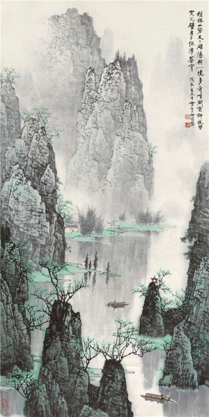 中式国画山水画-ID:5979047