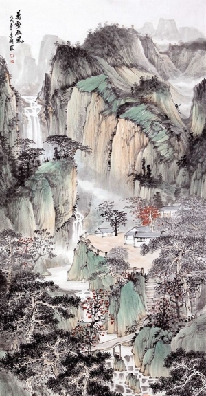 中式国画山水画-ID:5979049