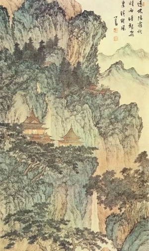 中式国画山水画-ID:5979054