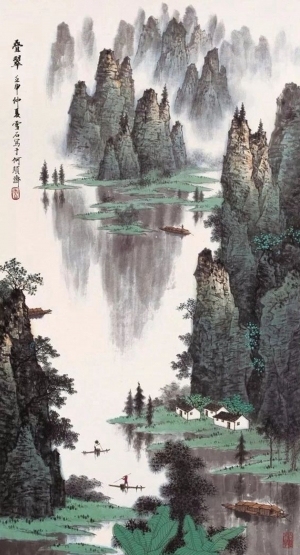 中式国画山水画-ID:5979065