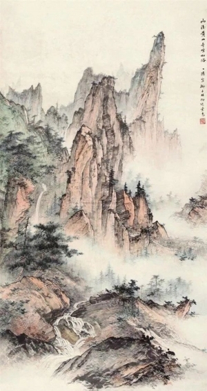 中式国画山水画-ID:5979072