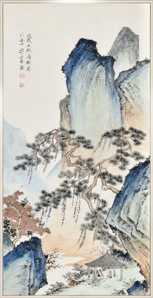 中式国画山水画-ID:290529015