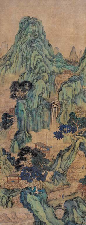 中式国画山水画-ID:802829362