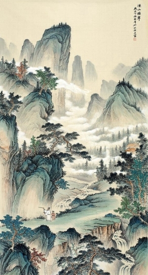 中式国画山水画-ID:5979082