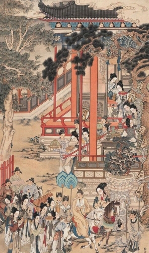 中式古人物装饰画-ID:5979097