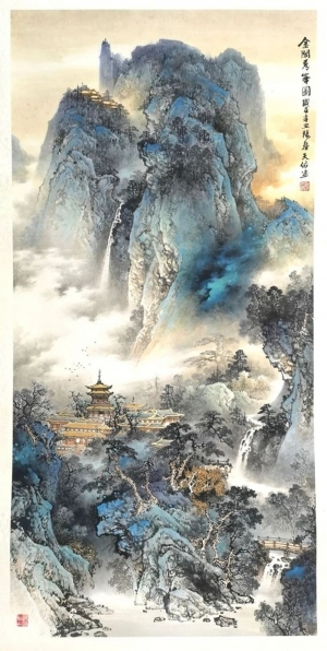 中式国画山水画-ID:5979110