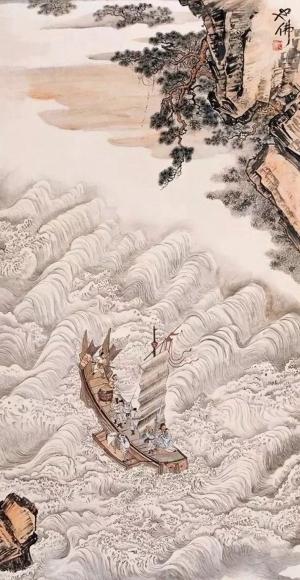 中式国画山水画-ID:5979113