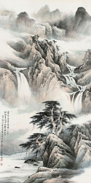 中式国画山水画-ID:5979116